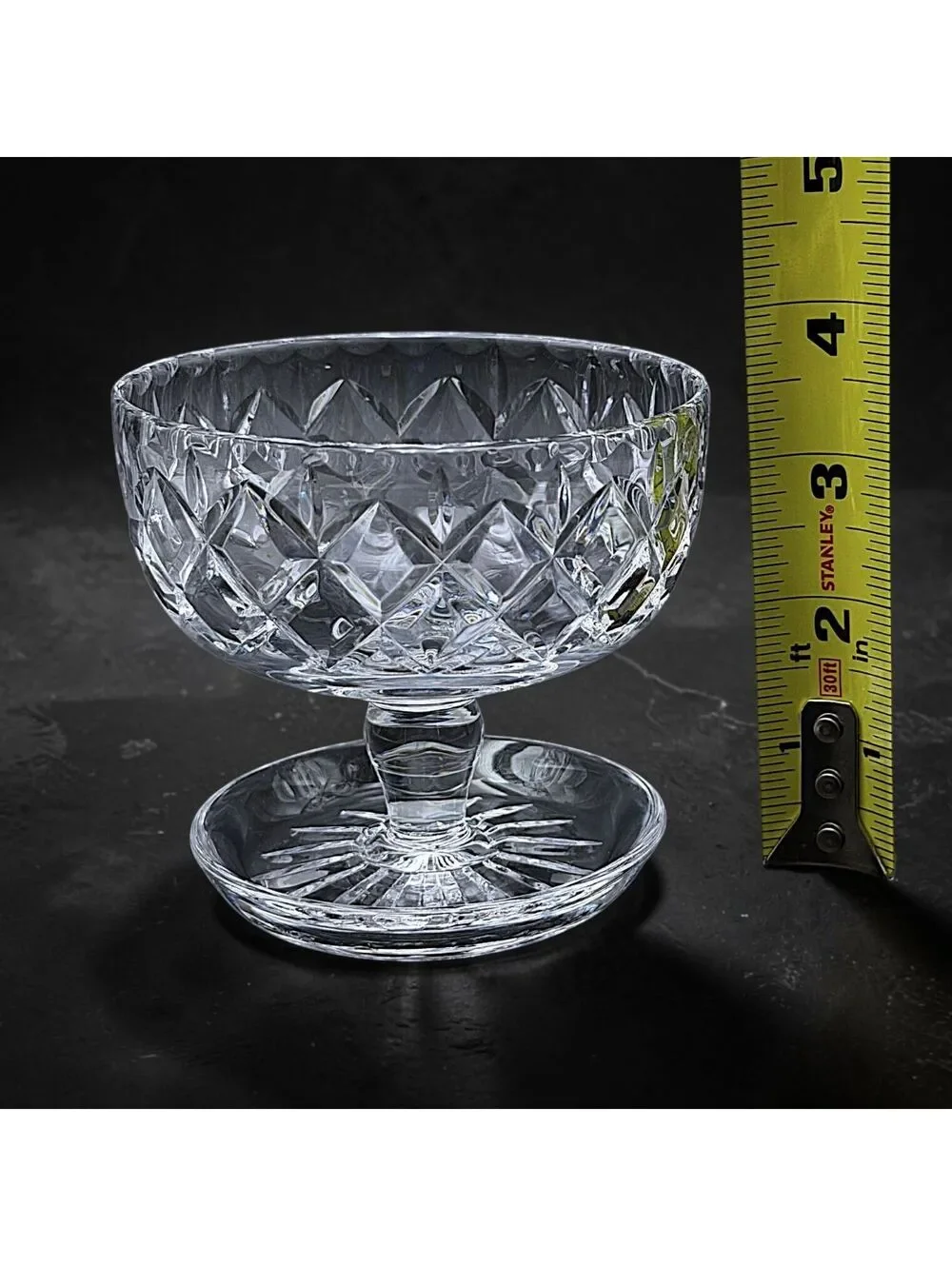Set of 4 Vintage Royal Brierley Elizabeth Crystal Sherbet Dessert Cups